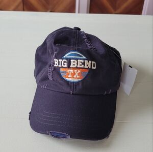 🆕️ Rear View Circle Vintage Inspired Big Bend Texas Distressed Ballcap
